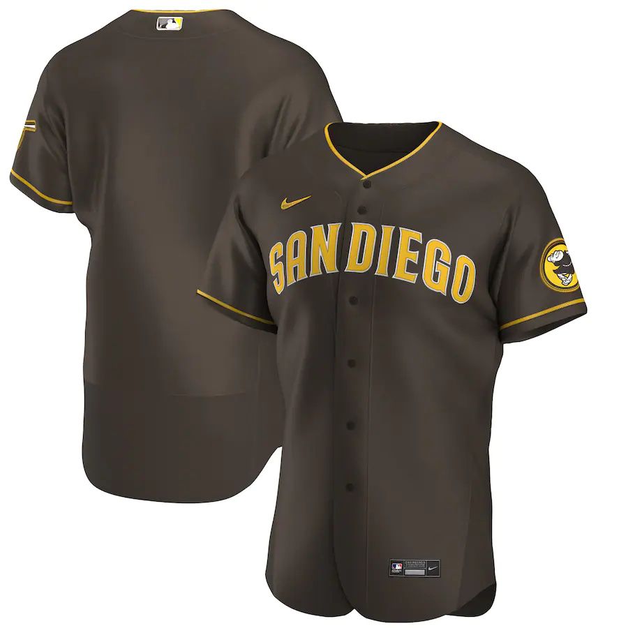 Mens San Diego Padres Nike Brown Road Authentic Team MLB Jerseys->san diego padres->MLB Jersey